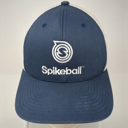 Spikeball Fitted Mesh Back Trucker Hat Blue One Size Stretch Yupoong