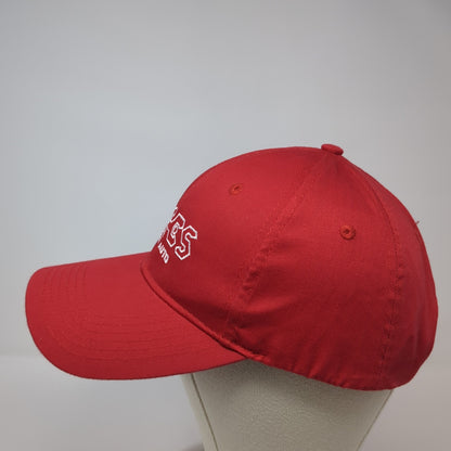 Macs Tire & Auto Strapback Hat Red One Size Adjustable Embroidered