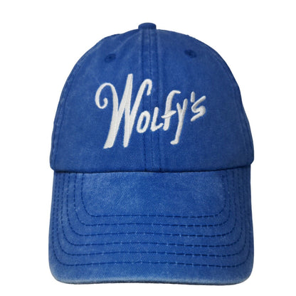 Wolfy's Strapback Hat Blue OSFA Embroidered Adjustable Hit Wear