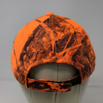 Cabela's Baseball Cap Orange One Size Camo Zonz Woodlands Strapback Hunting Hat