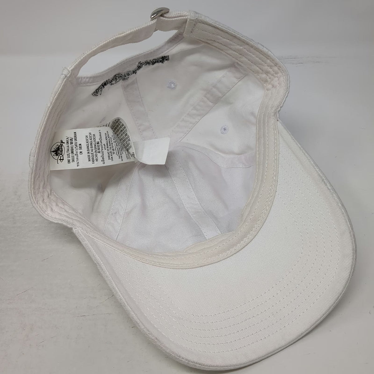 Walt Disney World Minnie Mouse Baseball Cap White One Size Slideback Buckle Hat
