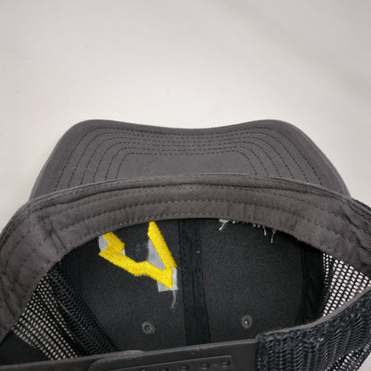 Snow Wolf Snapback Trucker Hat Gray One Size Adjustable Mesh Back Cap America