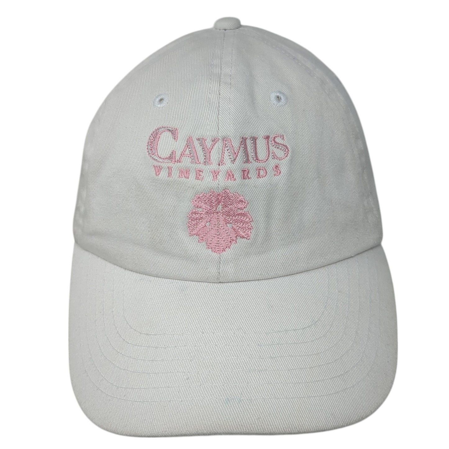 Caymus Vineyards Slideback Baseball Cap White One Size Adjustable Base Camp