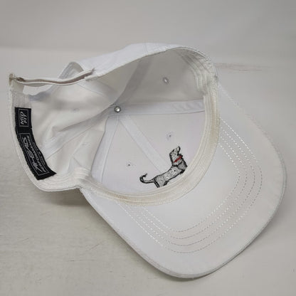 Ahead Baseball Cap White One Size Performance Embroidered Dog Strapback Hat