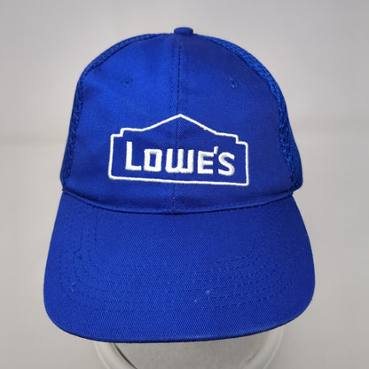 Lowe's Strapback Mesh Back Hat Blue One Size Adjustable Embroidered