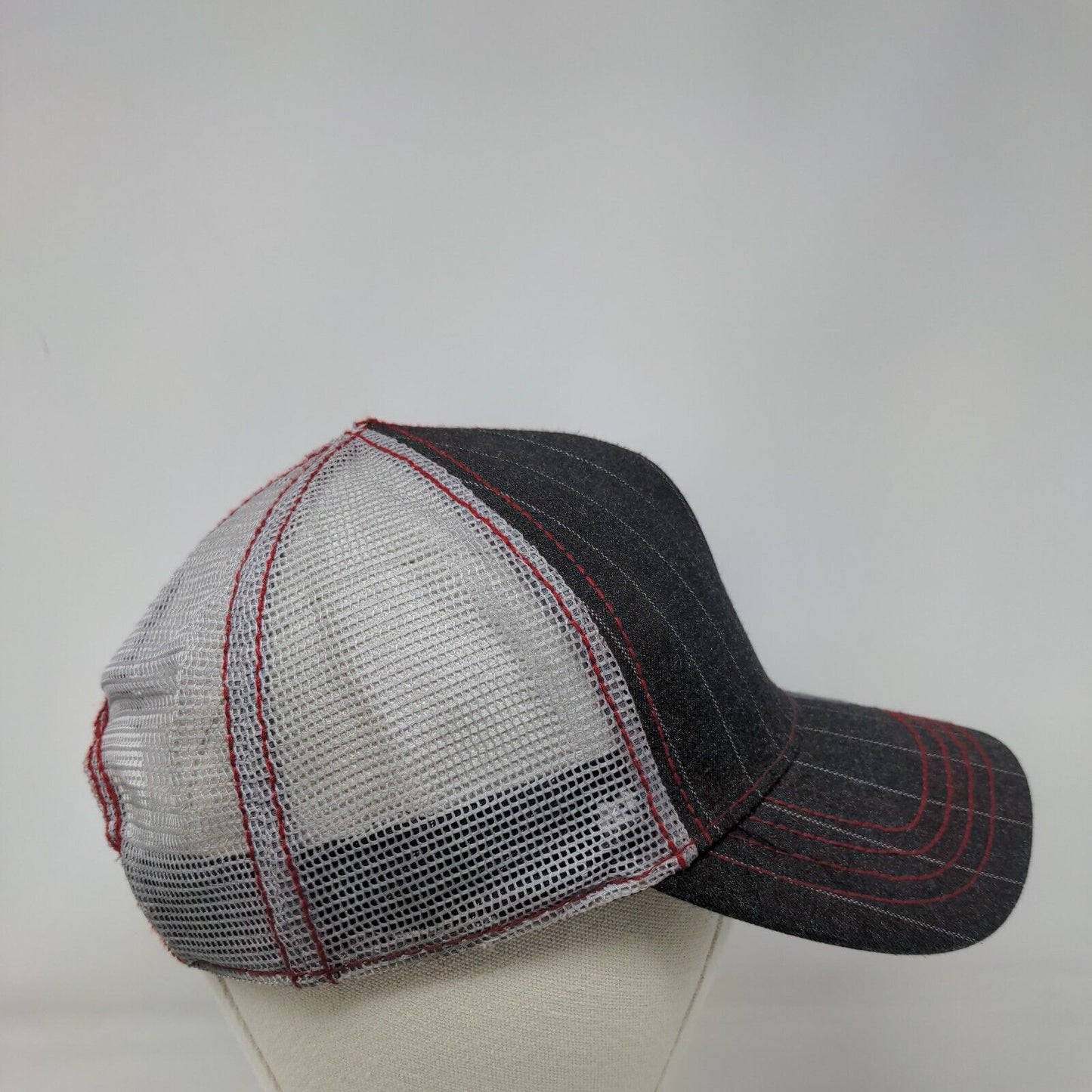 Bio-Domes Headgear Snapback Mesh Back Trucker Hat Gray OSFM Studded