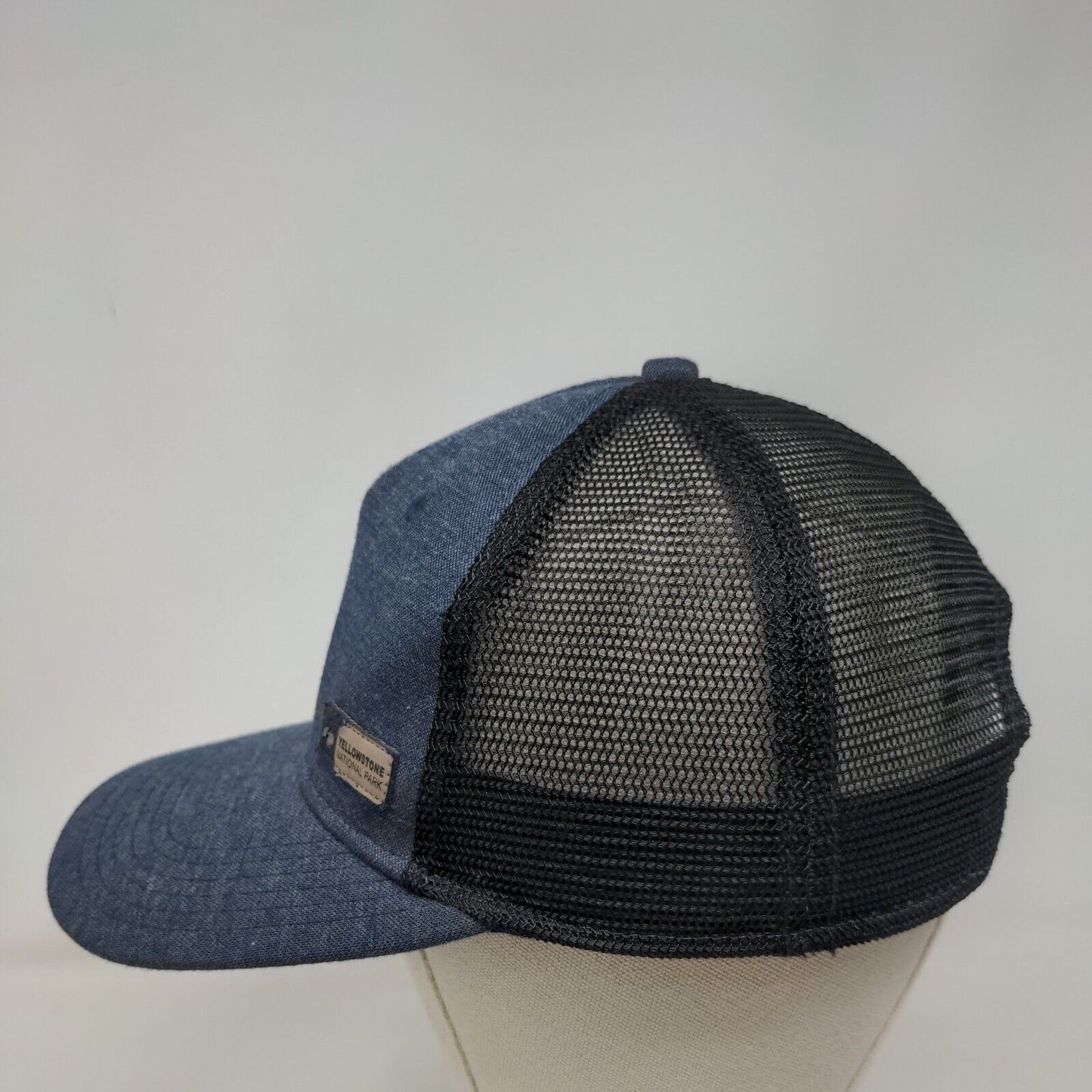 Yellowstone National Park Snapback Mesh Back Trucker Hat Blue One Size