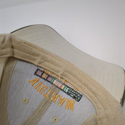 Vietnam Veteran Strapback Hat Brown One Size Colorblock Adjustable