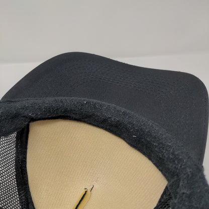 Roark Snapback Mesh Back Rope Trucker Hat Black One Size Adjustable