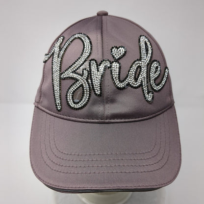 Bride Bling Slideback Ponyback Hat Purple OSFM Adjustable Embroidered 6 Panel