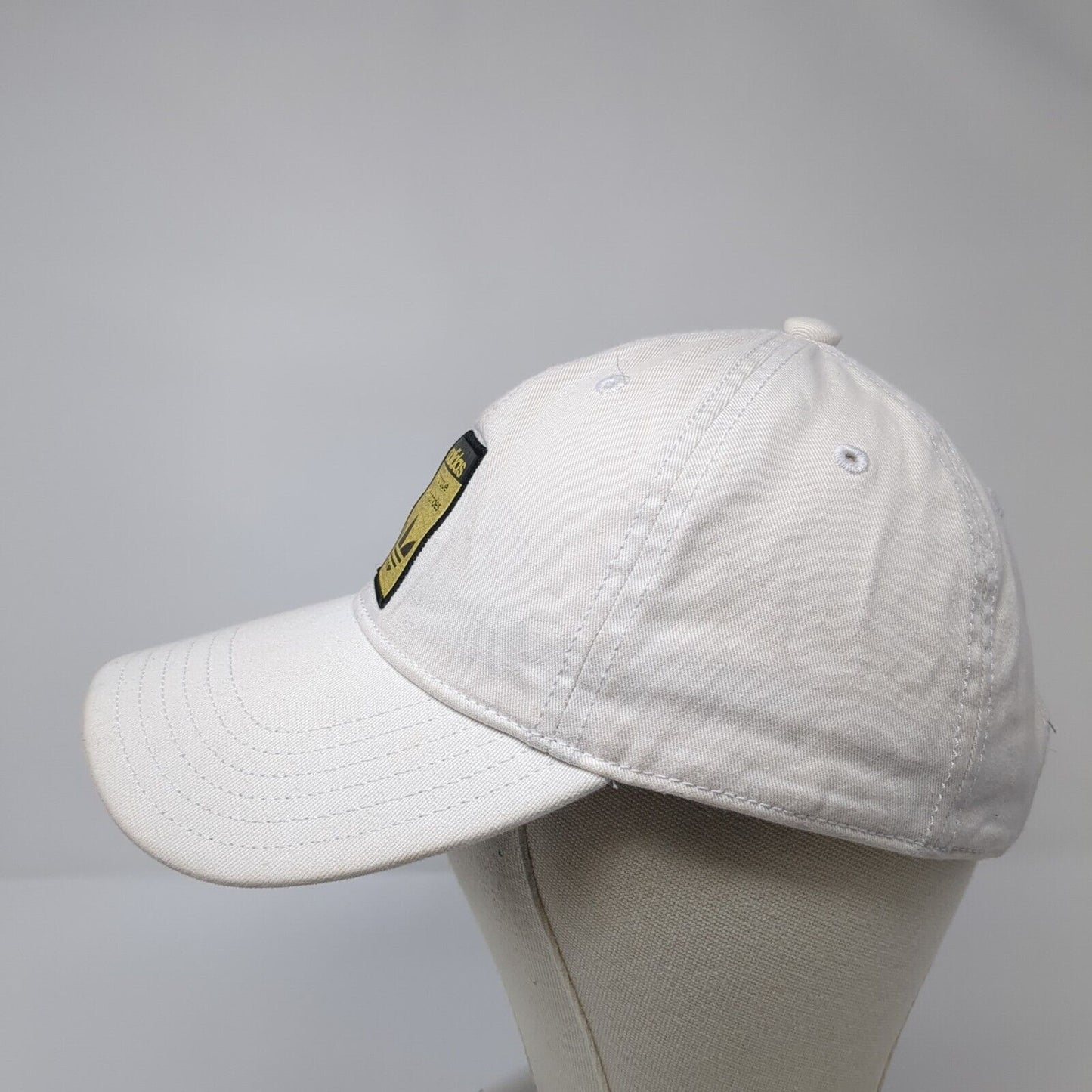 Adidas Slideback Hat White One Size Adjustable Embroidered Patch Logo Cotton