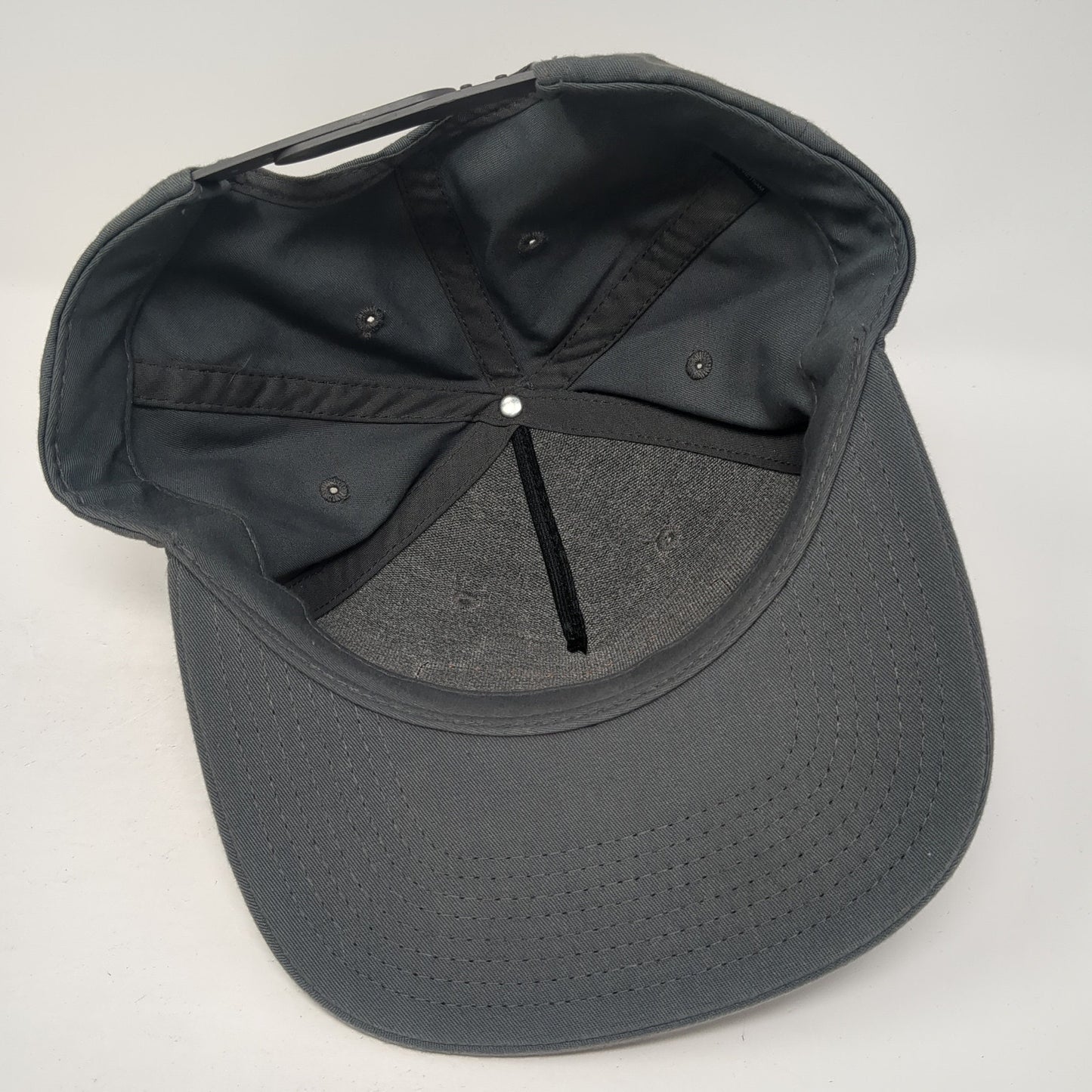 World Cycle & XC Ski Patch Snapback Hat Gray One Size Solid Outdoor