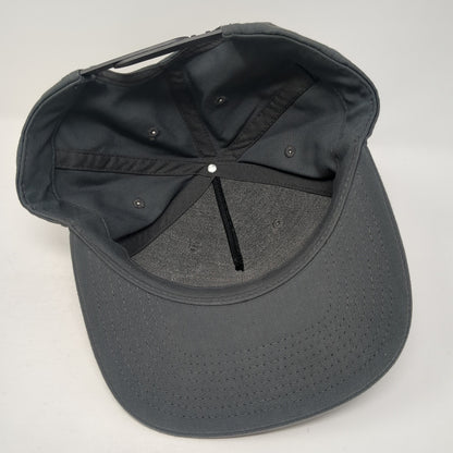 World Cycle & XC Ski Patch Snapback Hat Gray One Size Solid Outdoor
