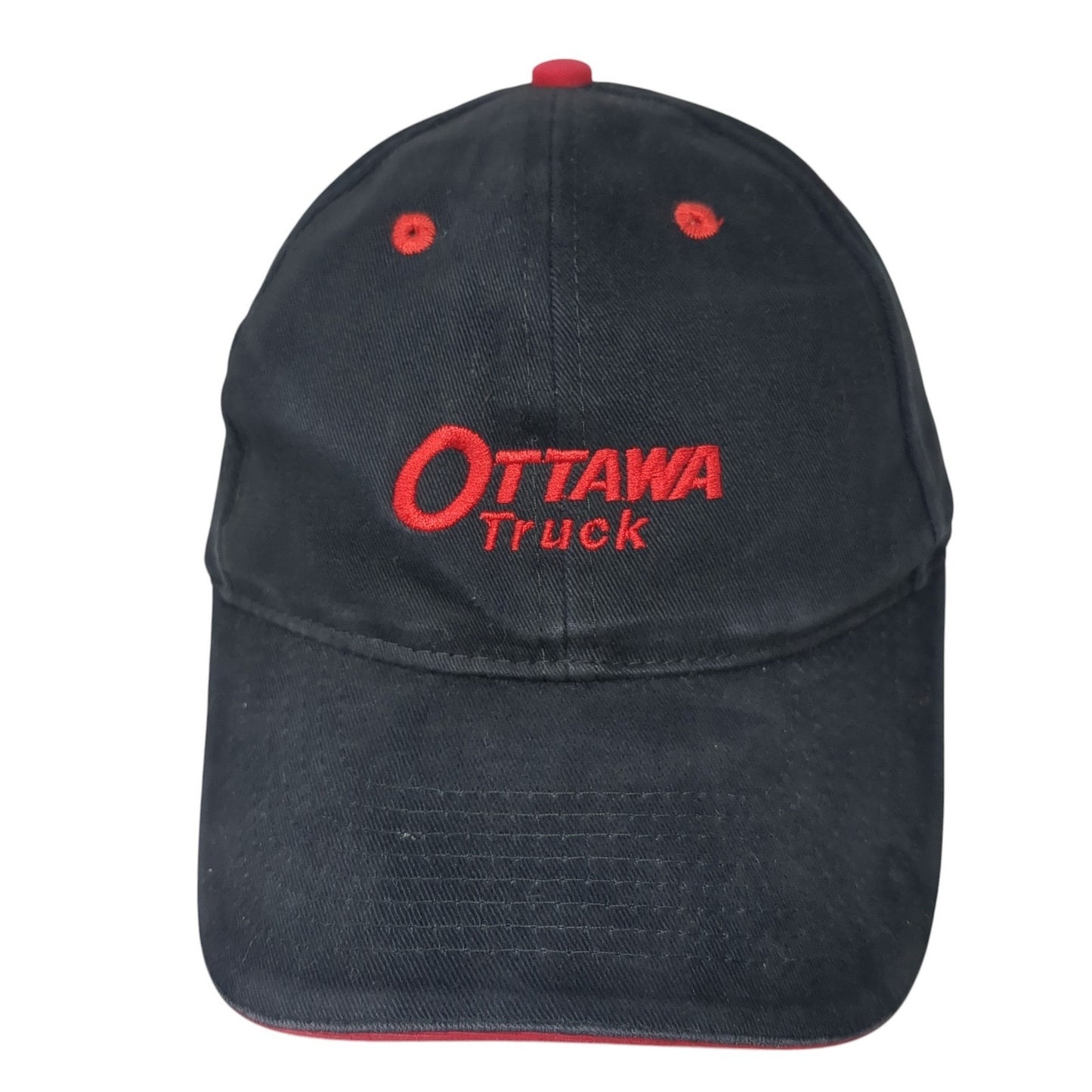Ottawa Truck Strapback Baseball Cap Black One Size Adjustable Embroidered Otto