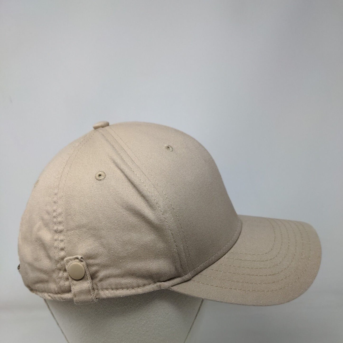 Unbranded Slideback Hat Tan One Size Adjustable Vented Holes Breathable Blank