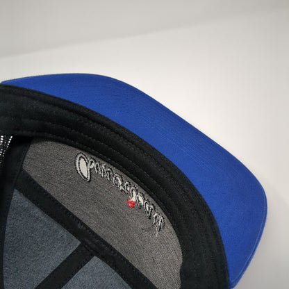 American Snapback Trucker Hat Blue One Size Adjustable Mesh Back Richardson