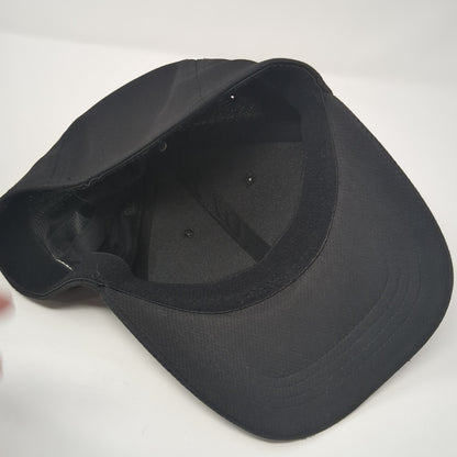 Unbranded Fitted Hat Black One Size Stretch Solid Vent Holes Blank