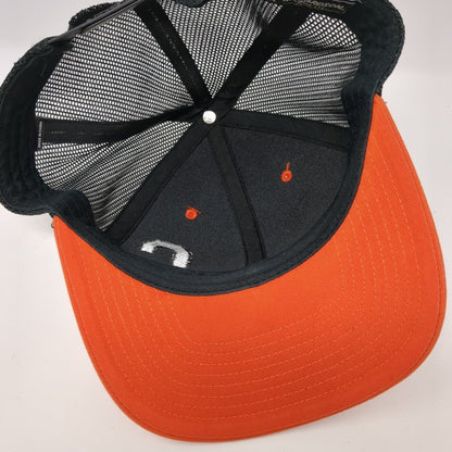 Letter C Snapback Mesh Back Trucker Hat Orange One Size Embroidered