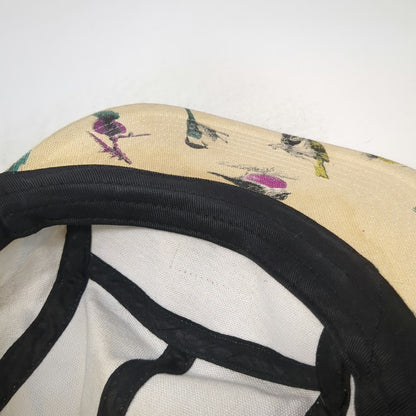 Profound Aesthetic Company 5 Panel Beige Bird Print OSFM Strapback Cotton Hat