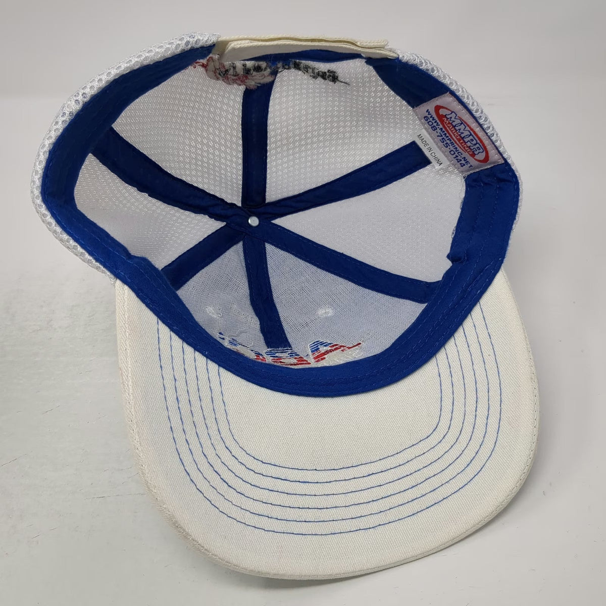 MMPR Marketing Baseball Cap Blue White One Size ABC Supply Co Racing AJ Foyt hat