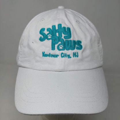 Adams Men's Slideback Hat White Salty Paws New Jersey Embroidered Logo