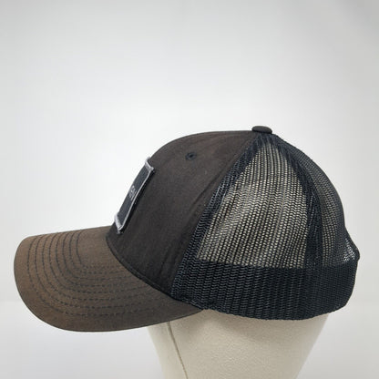 SOVRN Patch Snapback Trucker Hat Black One Size Mesh Back Adjustable
