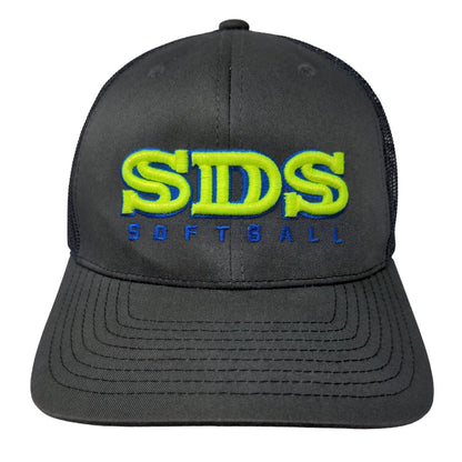 SDS Softball Men's Snapback Mesh Back Trucker Hat Multicolor Embroidered Logo