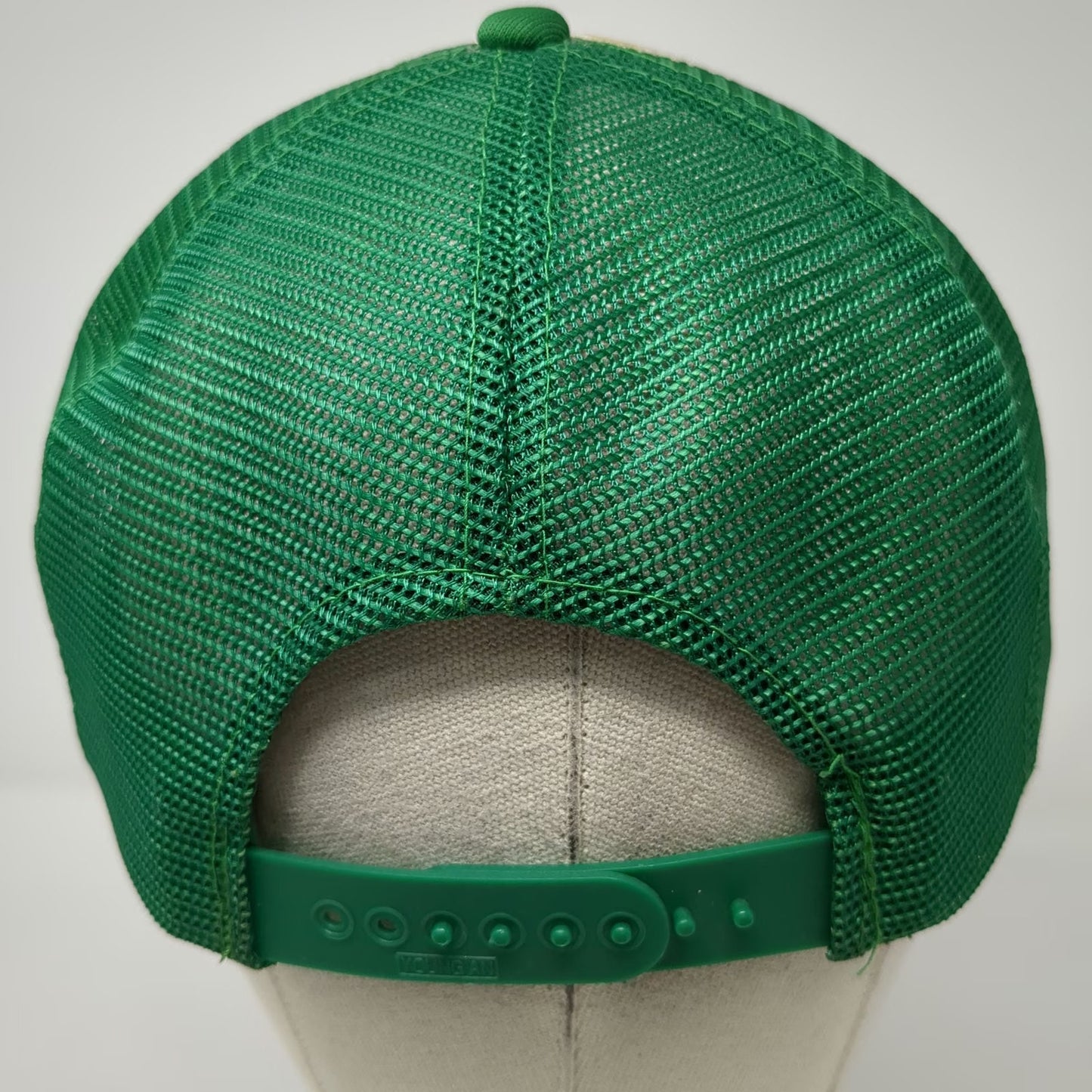 Young An Trucker Hat Green Vintage Mesh Back Snapback Graphic Print