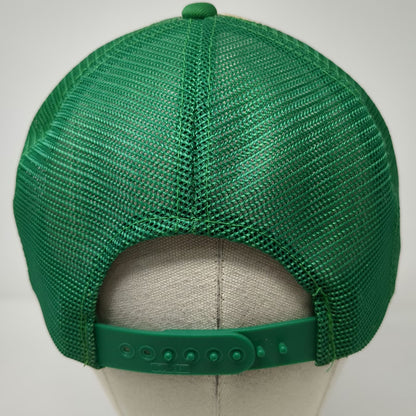 Young An Trucker Hat Green Vintage Mesh Back Snapback Graphic Print