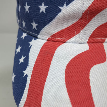 R Headwear American Flag Baseball Cap Blue White Red One Size Strapback Hat