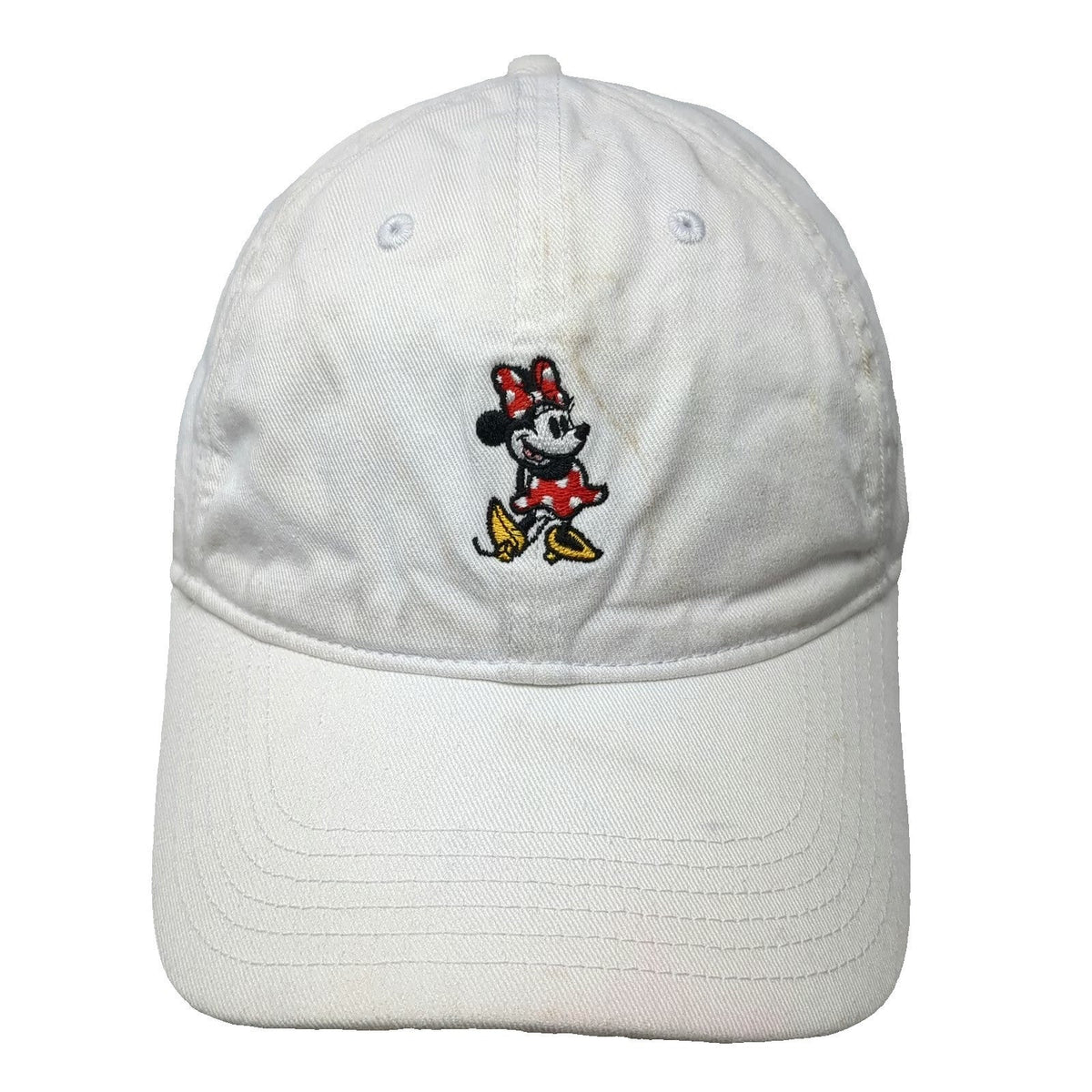 Walt Disney World Minnie Mouse Baseball Cap White One Size Slideback Buckle Hat