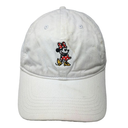 Walt Disney World Minnie Mouse Baseball Cap White One Size Slideback Buckle Hat