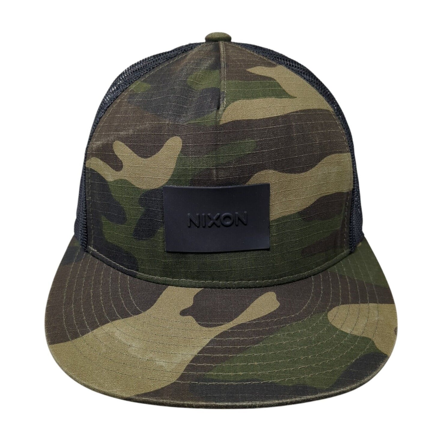 Nixon Patch Snapback Trucker Hat Camouflage One Size Mesh Back Yupoong