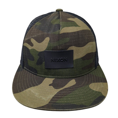 Nixon Patch Snapback Trucker Hat Camouflage One Size Mesh Back Yupoong