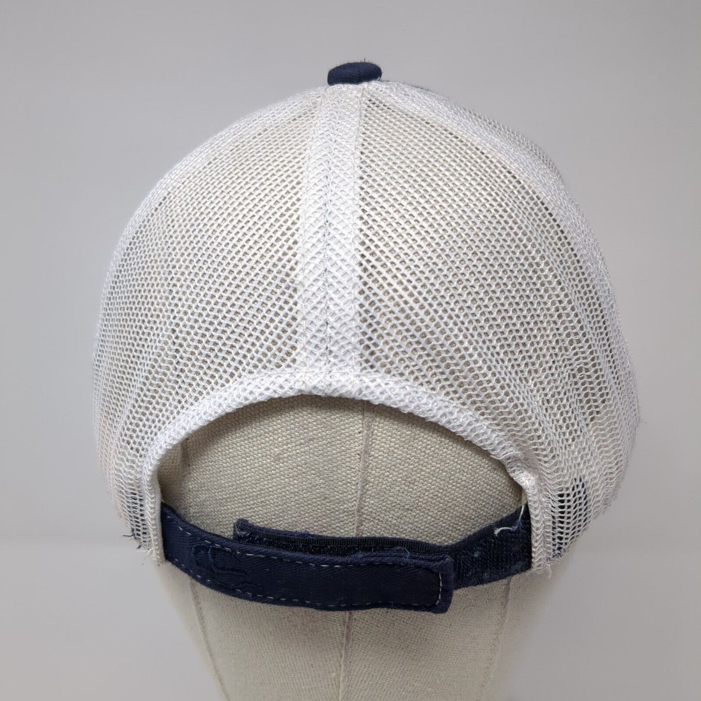 J & L Contracting LLC Strapback Trucker Hat Blue One Size Mesh Back