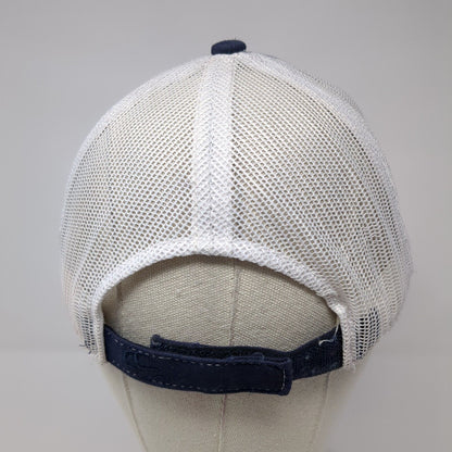 J & L Contracting LLC Strapback Trucker Hat Blue One Size Mesh Back