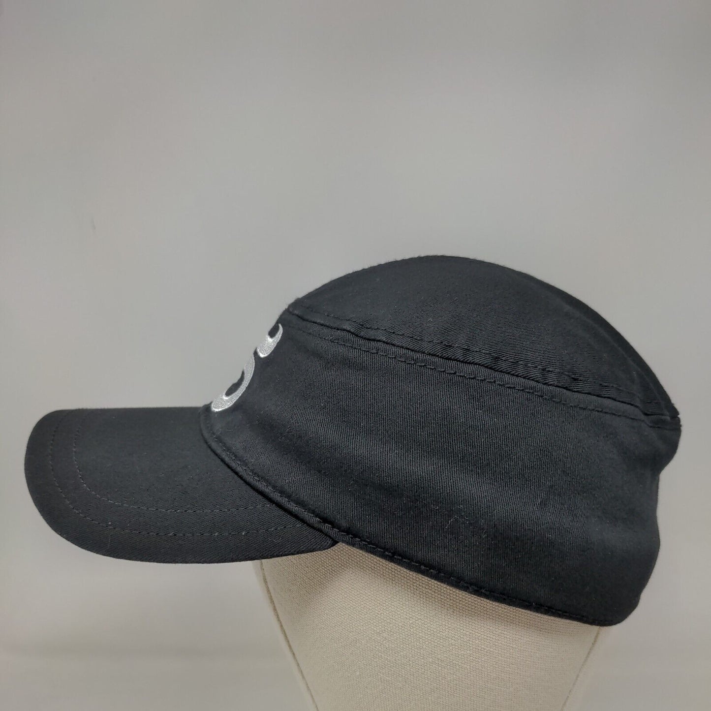 Jaco Fitted Cadet Army Cap Hat Black One Size Embroidered