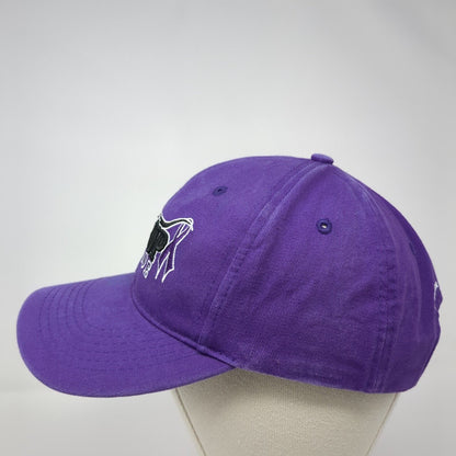 Man Up Crusade Strapback Hat Purple One Size Embroidered Buck's Bags