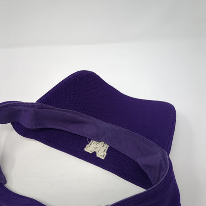 Letter M Adult Strapback Sun Visor Hat Purple OS Adjustable Augusta Sportswear