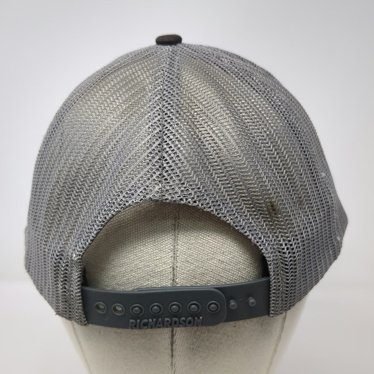 Richardson Trucker Hat Black One Size Leatherman Multi-Tool Patch Mesh Back