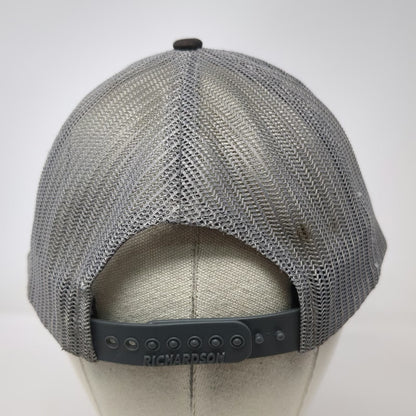 Richardson Trucker Hat Black One Size Leatherman Multi-Tool Patch Mesh Back