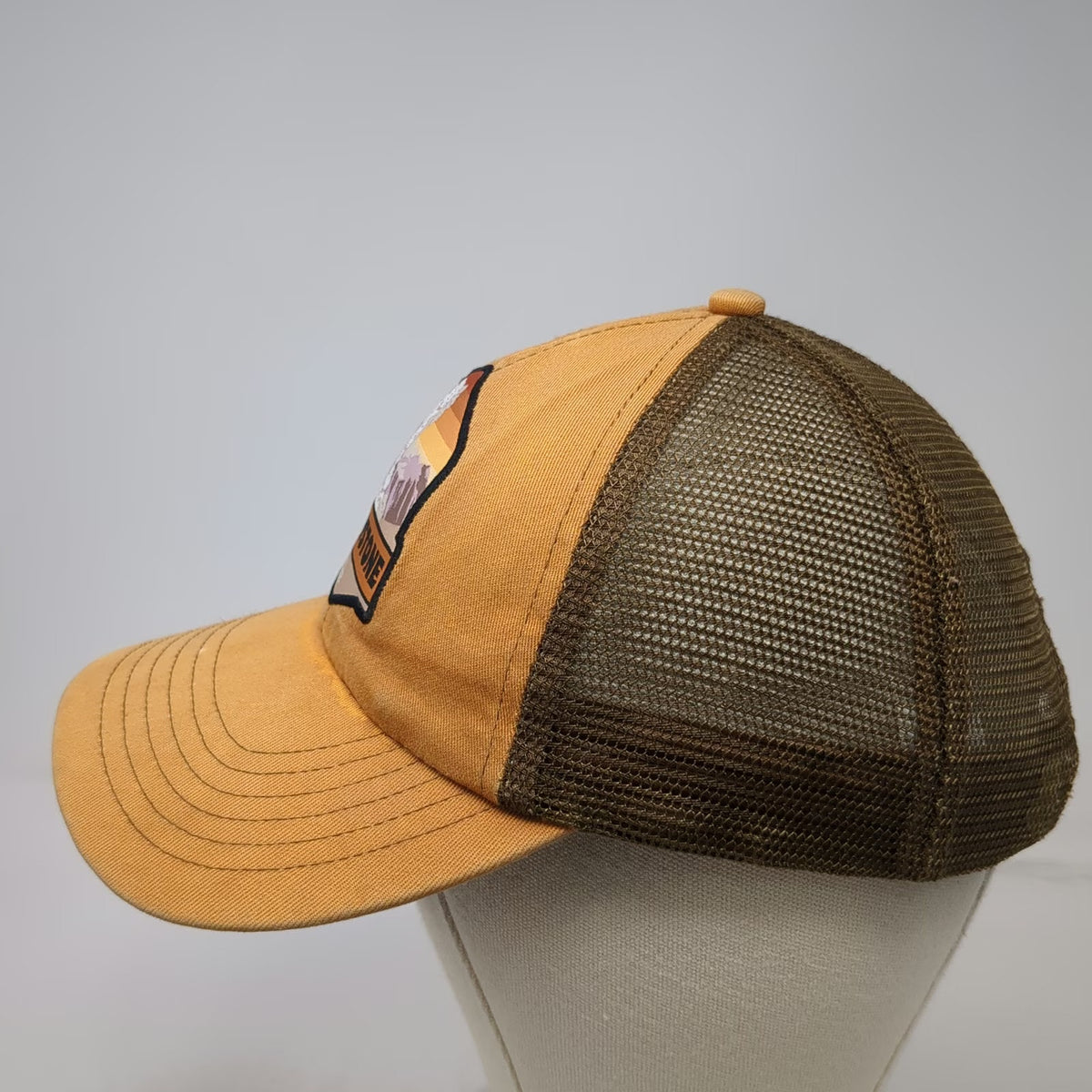 Royal Resortwear Baseball Cap Orange Brown One Size Yellowstone Geyser Mesh Hat