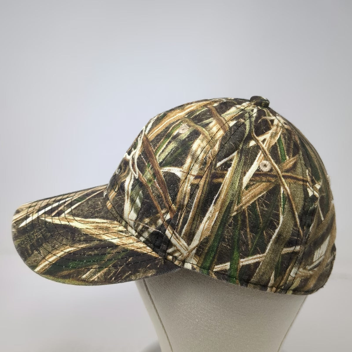 Ducks Unlimited Baseball Cap One Size Brown Green Camo Reeds Embroidery Hat