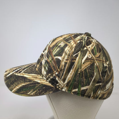 Ducks Unlimited Baseball Cap One Size Brown Green Camo Reeds Embroidery Hat