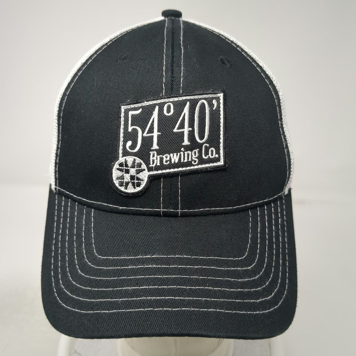 Brewery Branding Co Trucker Hat Black One Size Washougal WA Patch Mesh Snapback