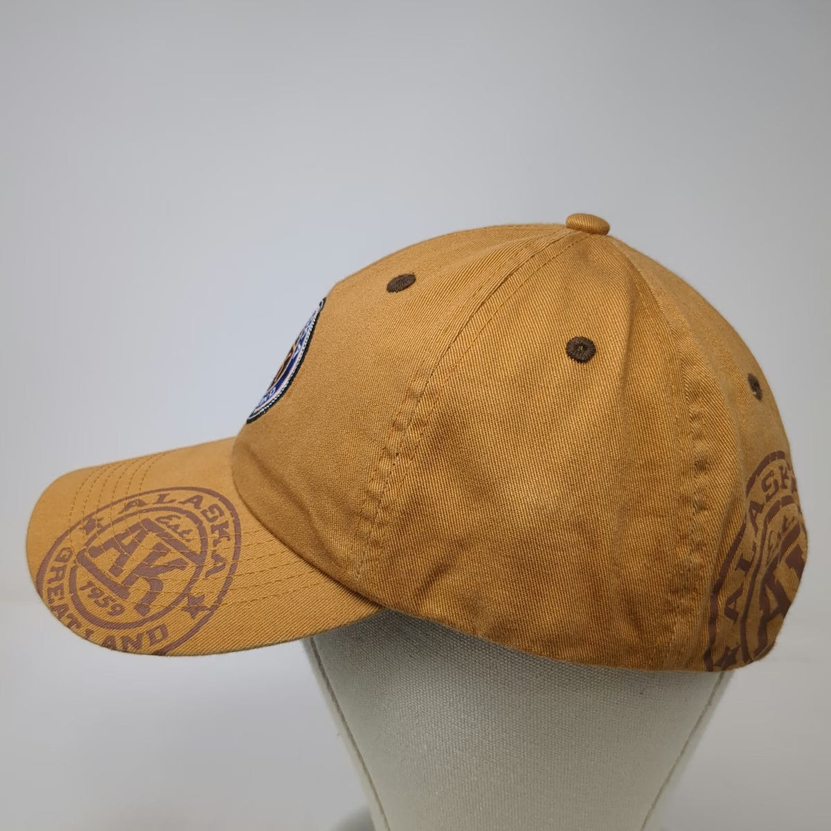 Alaska Shirt Company Baseball Cap Brown One Size AK Great Land Logo Graphic Hat