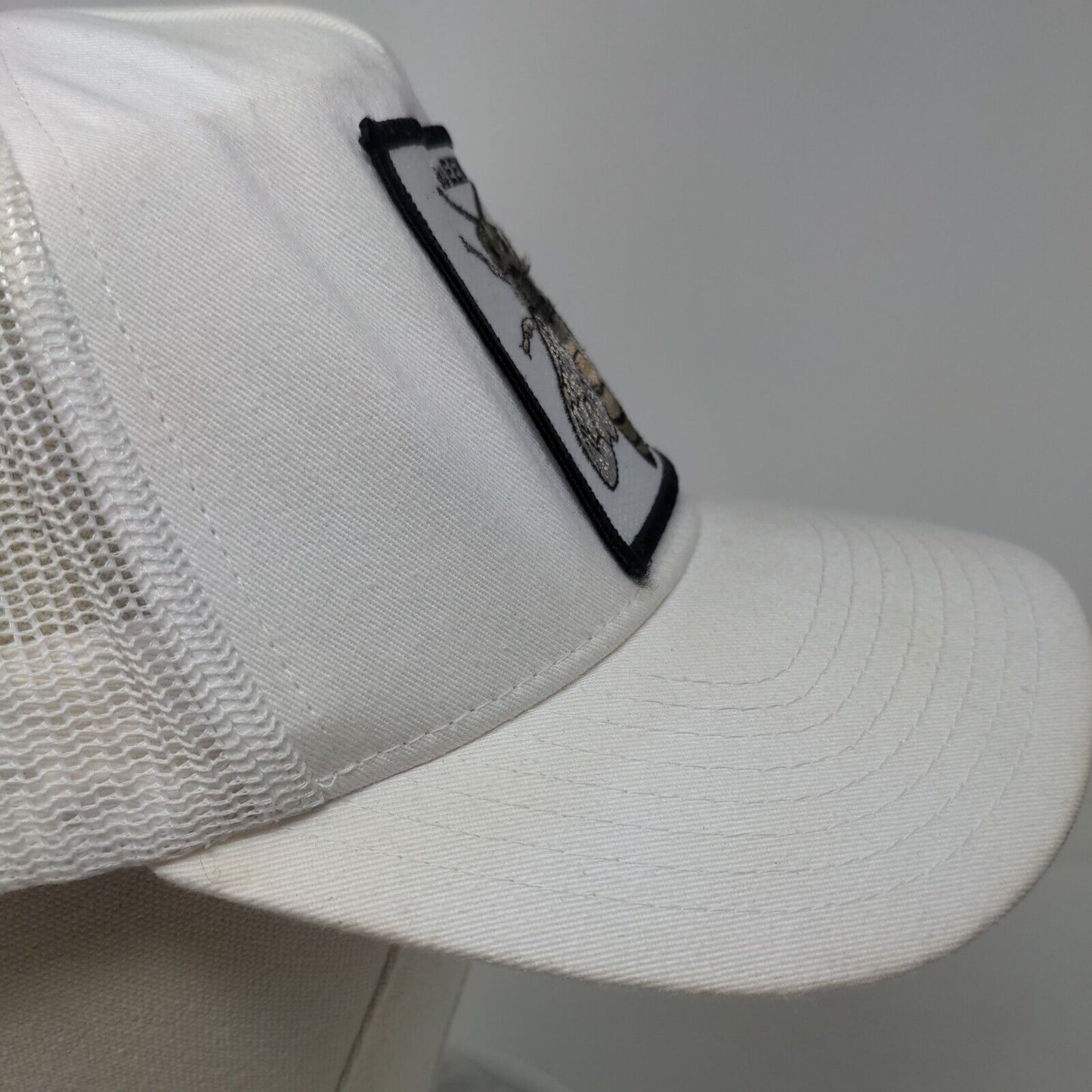 Queen Bee Snapback Trucker Hat White Embroidered Mesh Back 6 Panel Dad Hats