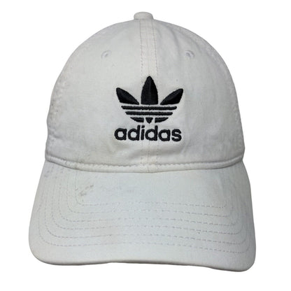 Adidas Trefoil 3 Stripes Slideback Hat White OSFM Embroidered Adjustable