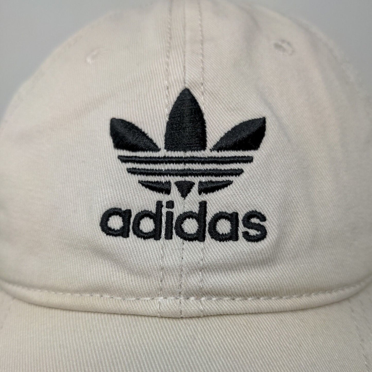 Adidas Men's Slideback Hat Tan OSFM Embroidered Trefoil Logo Cotton