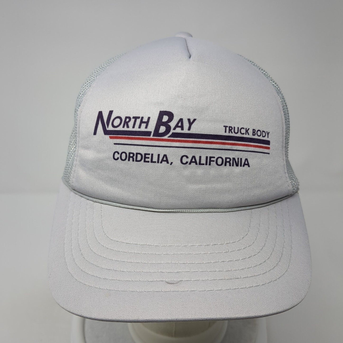North Bay Truck Body Snapback Rope Trucker Hat Gray One Size Mesh Back